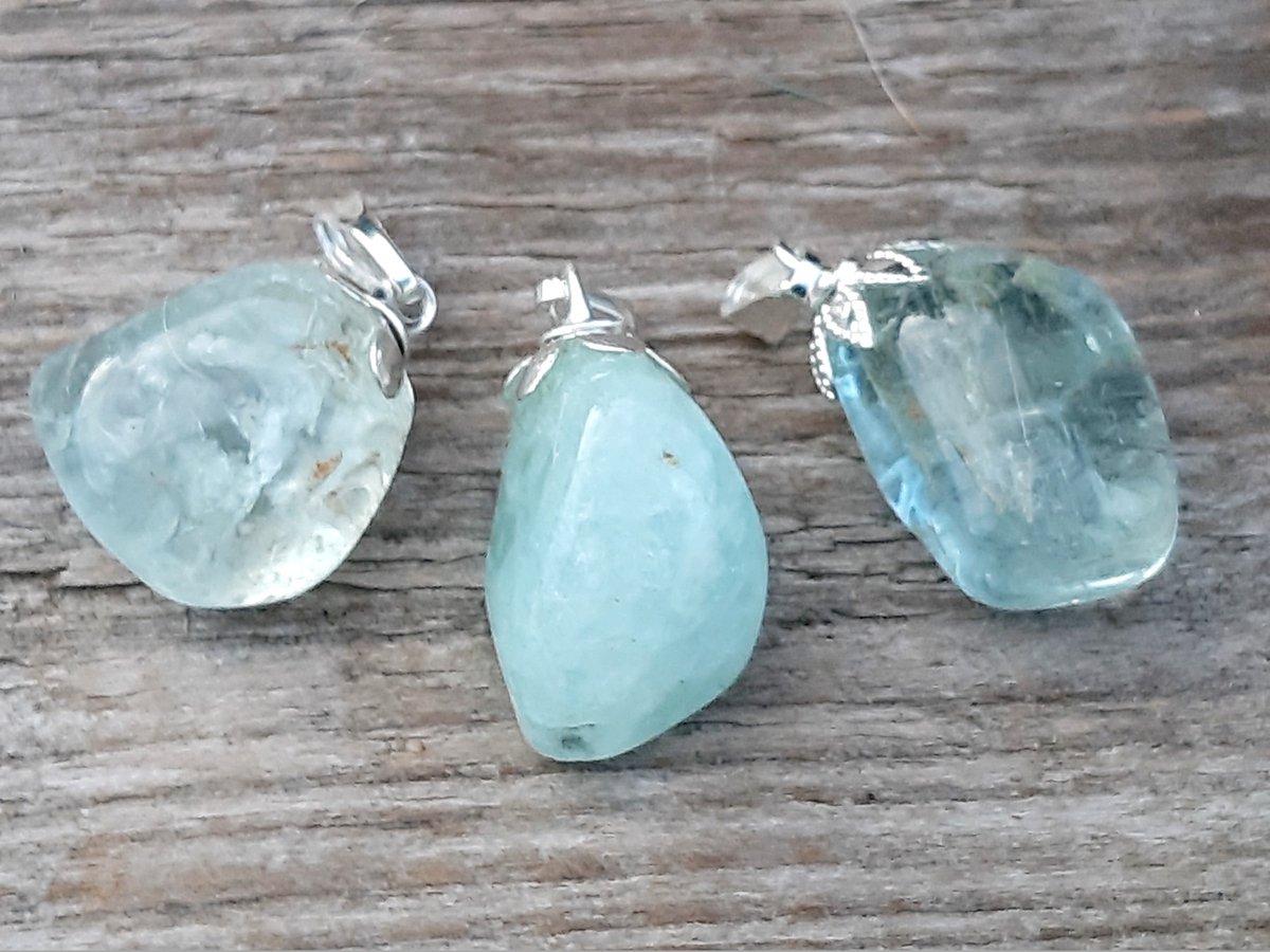 Edelsteen blauwe Aquamarijn hanger